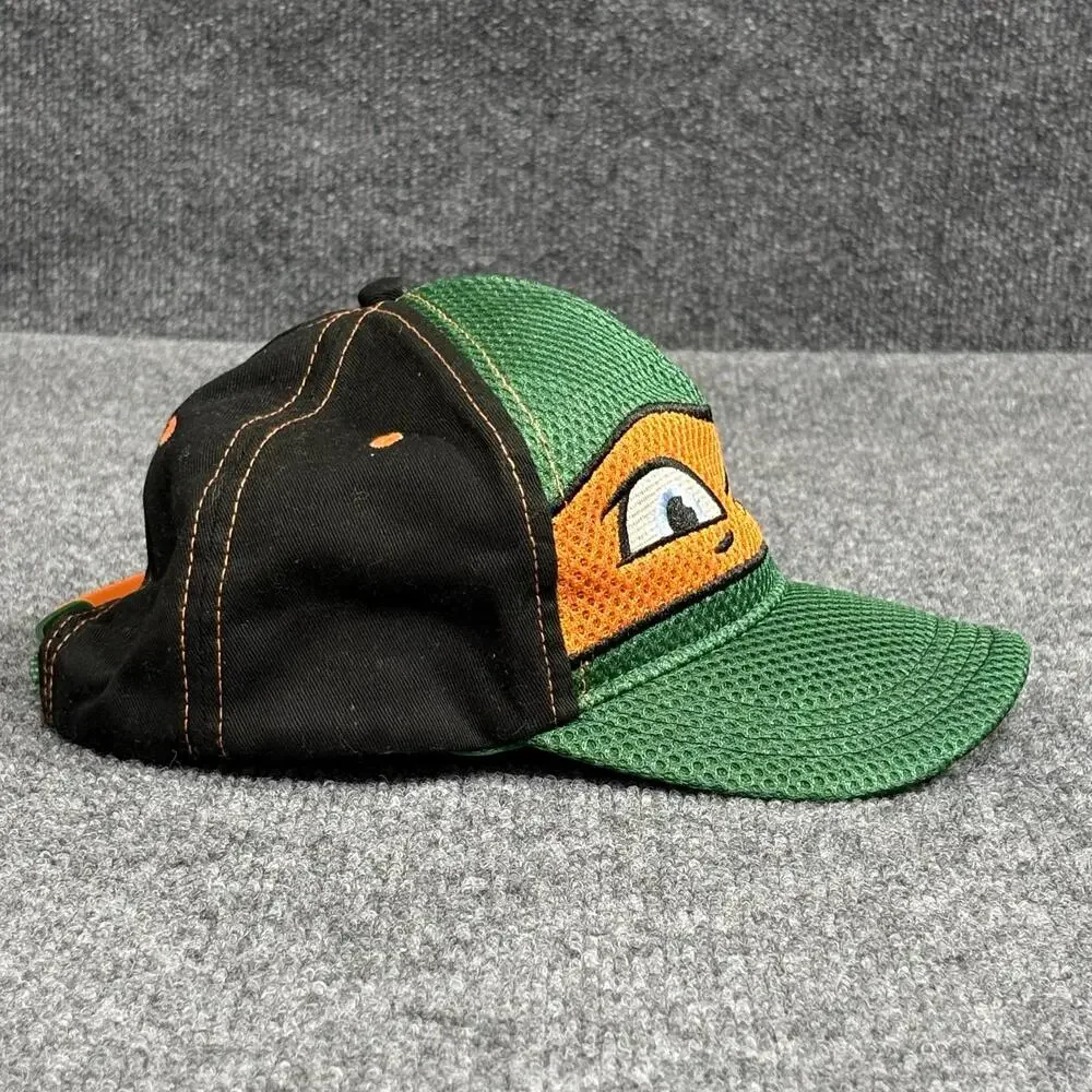 Teenage Mutant Ninja Turtles Hat Cap Snap Back Boys One Size Green Mesh Cartoon